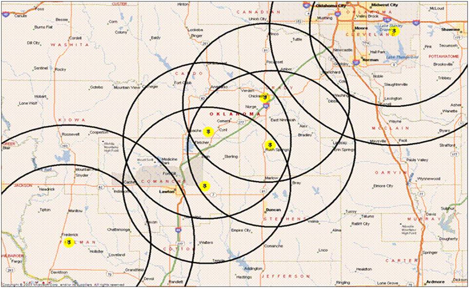 Radar Locations Map